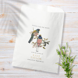 Bird Seed Packet Funeral Memorial Favor Bag