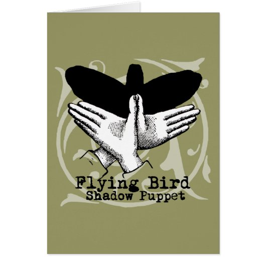 Bird Shadow Puppet Hand Vintage Cards (Front)