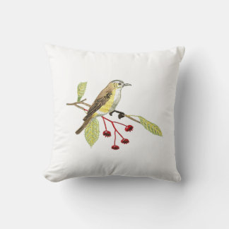 Bird-shaped throw pillows imitating the embroidery