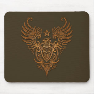 Bird & Shield Sugar Skull (brown) Mouse Pad