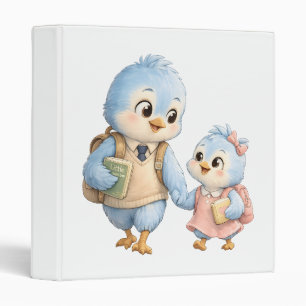 Bird Siblings School Binder