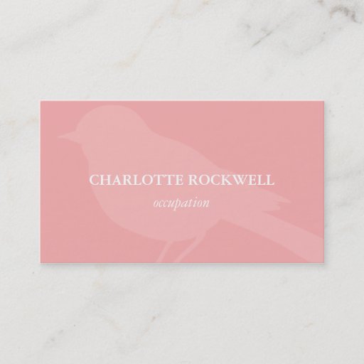 Customizable Bird Silhouette Business Card