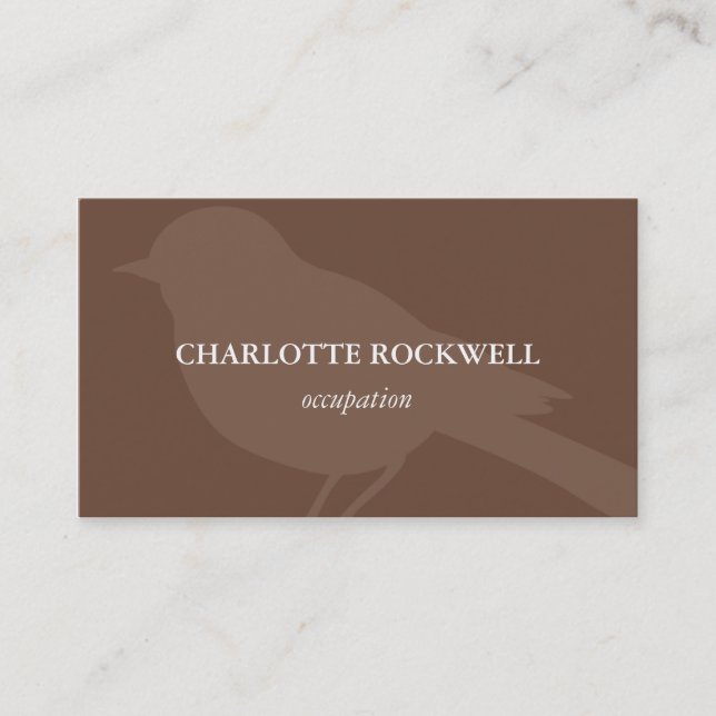 Bird Silhouette Business Card (Front)