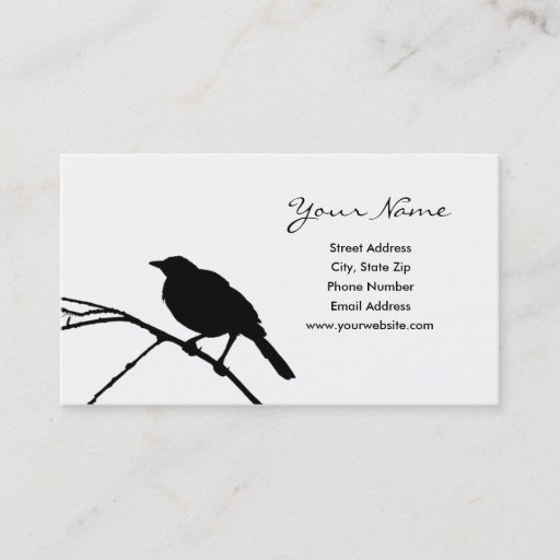 Customizable Bird Silhouette Business Cards