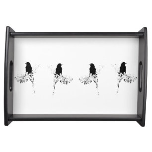 Bird Silhouette Serving Tray