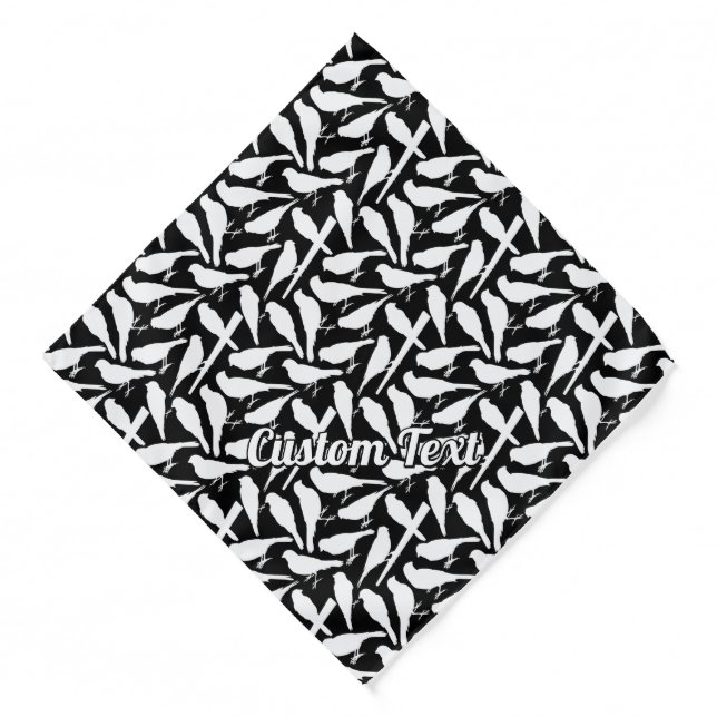 Bird Silhouettes Pattern Bandana (Front)