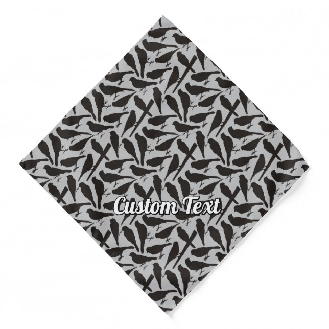Bird Silhouettes Pattern Bandana (Front)