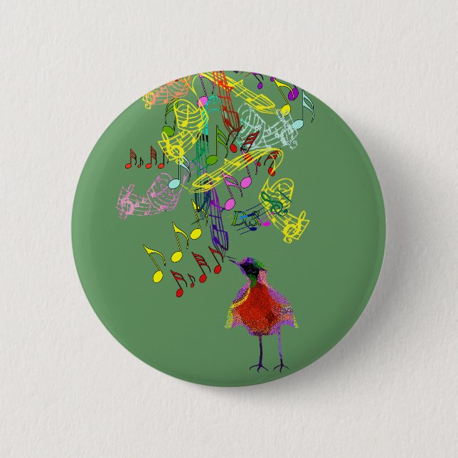 Bird Singing Button (Front)