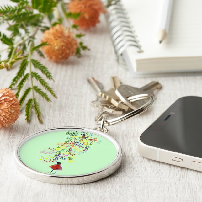 Bird Singing Keychain (Side)