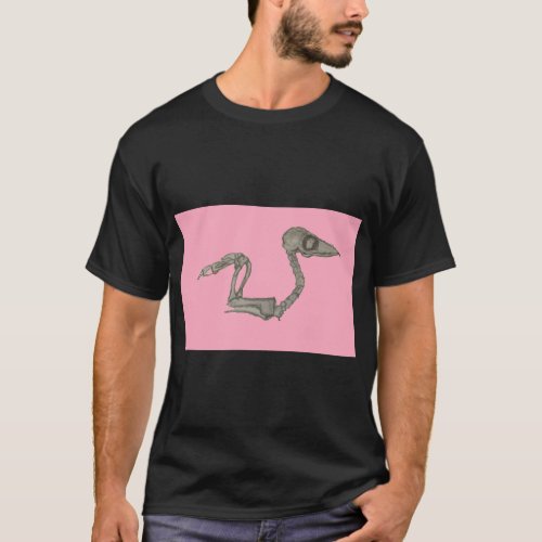 Bird Skeleton Rose T_Shirt
