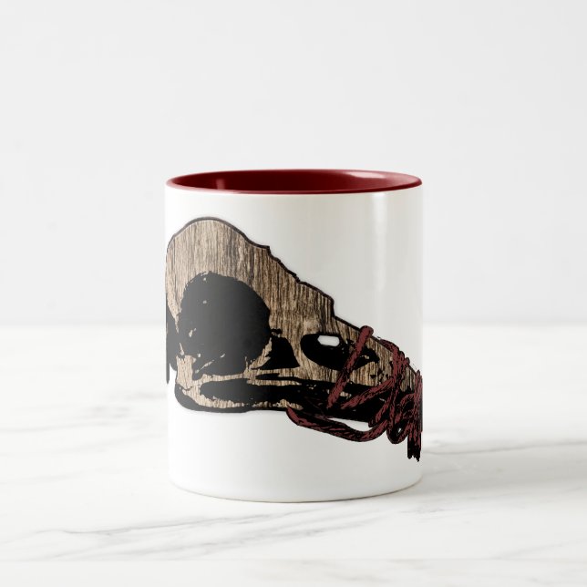 Bird Skull Two-Tone Coffee Mug (Center)