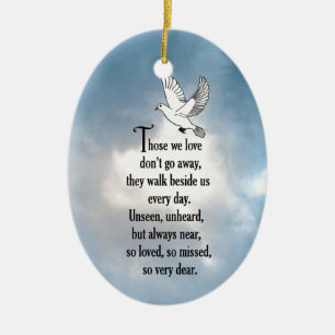 Bird "So Loved" Poem Ceramic Ornament
