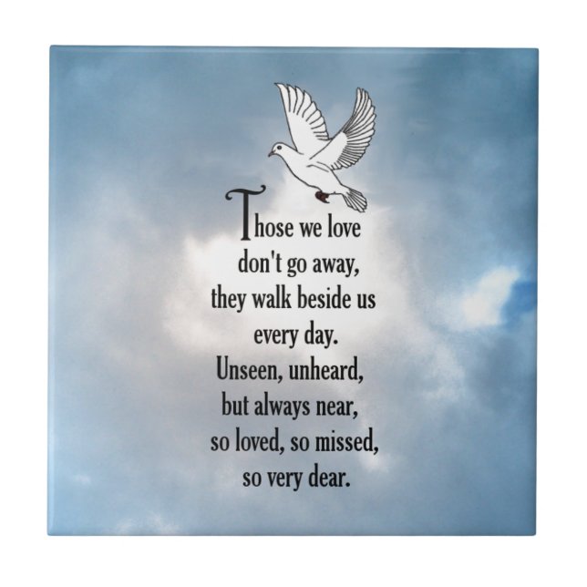Bird "So Loved" Poem Ceramic Tile (Front)