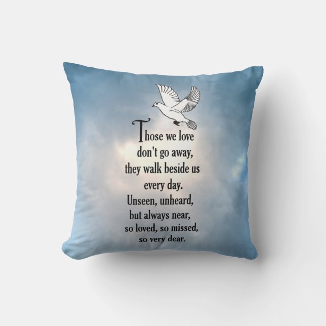 Bird "So Loved" Poem Throw Pillow (Front)