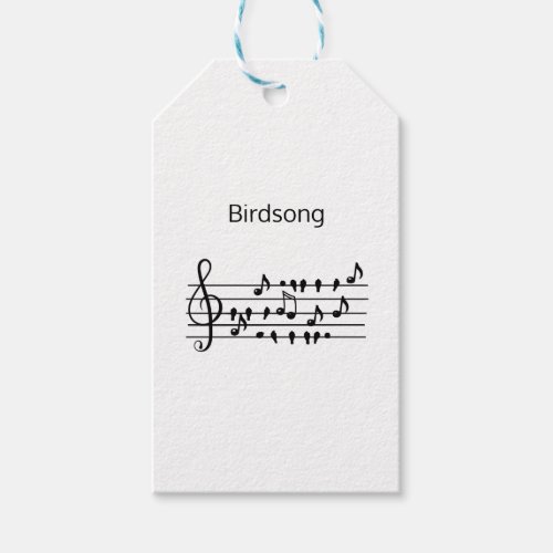 Bird Song birds on a line customizable Gift Tags