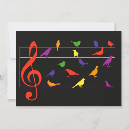 Bird Song colorful design Card