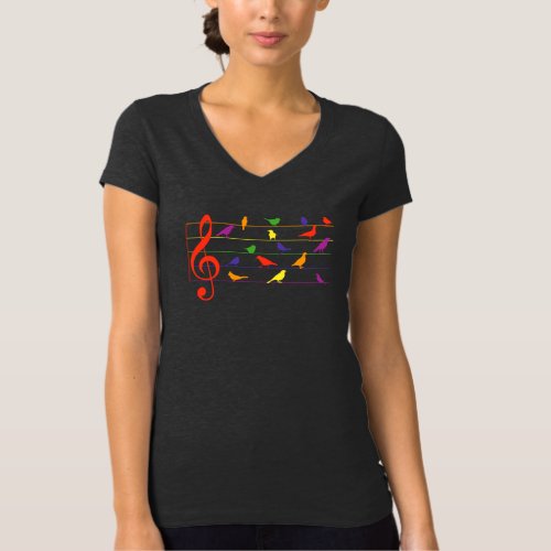 Bird Song colorful design T_Shirt