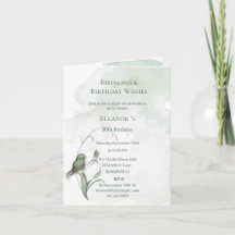 Bird songs and best wishes folded