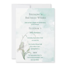 Bird songs and best wishes Invitation