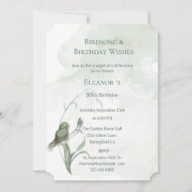 Bird songs and best wishes Invitation