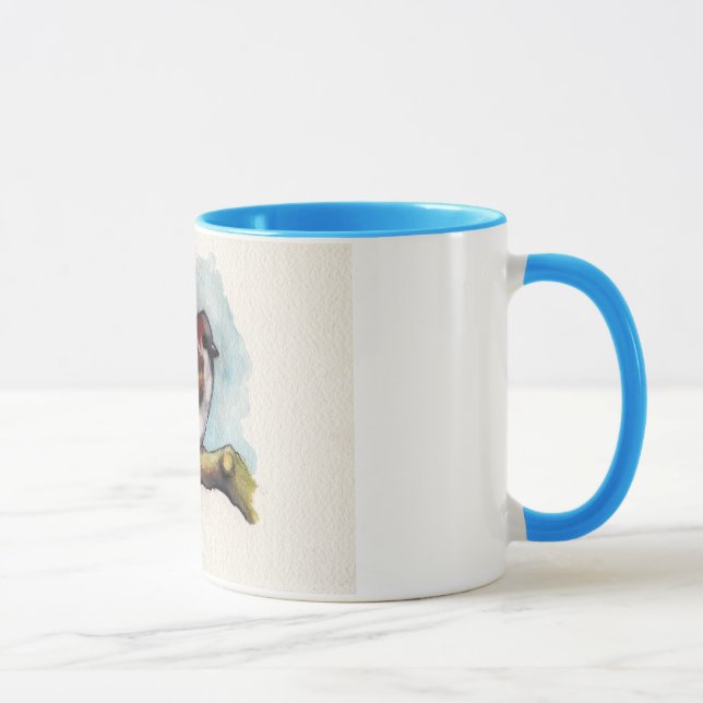 Bird: Sparrow in Watercolor Mug (Right)