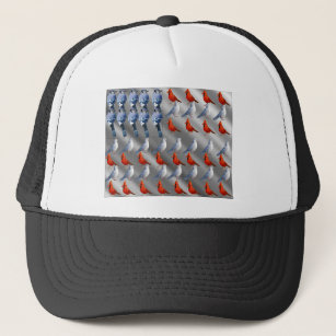 Bird Standing American Flag Trucker Hat