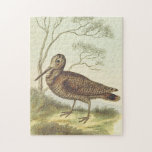 [ Thumbnail: Bird Standing On The Ground, Vintage Look Jigsaw Puzzle ]