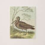[ Thumbnail: Bird Standing On The Ground, Vintage Look Jigsaw Puzzle ]
