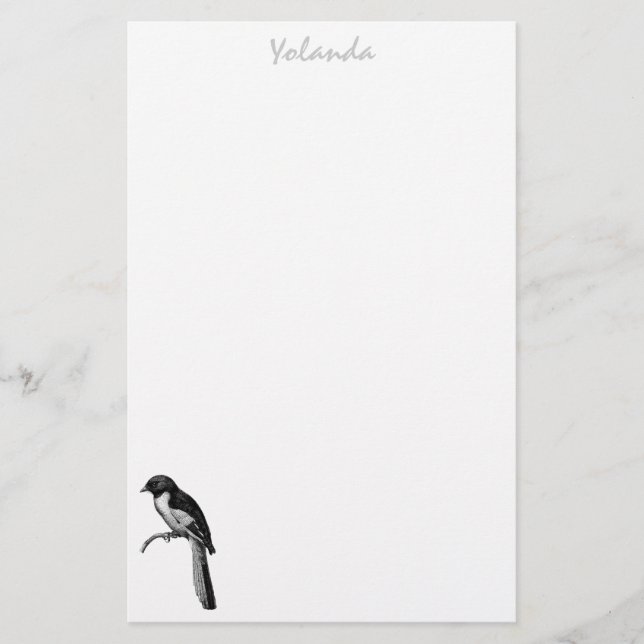 Bird stationery personalized (Front)