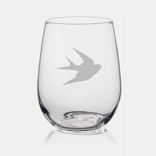 Bird Stemless Wine Glass (Glassware)