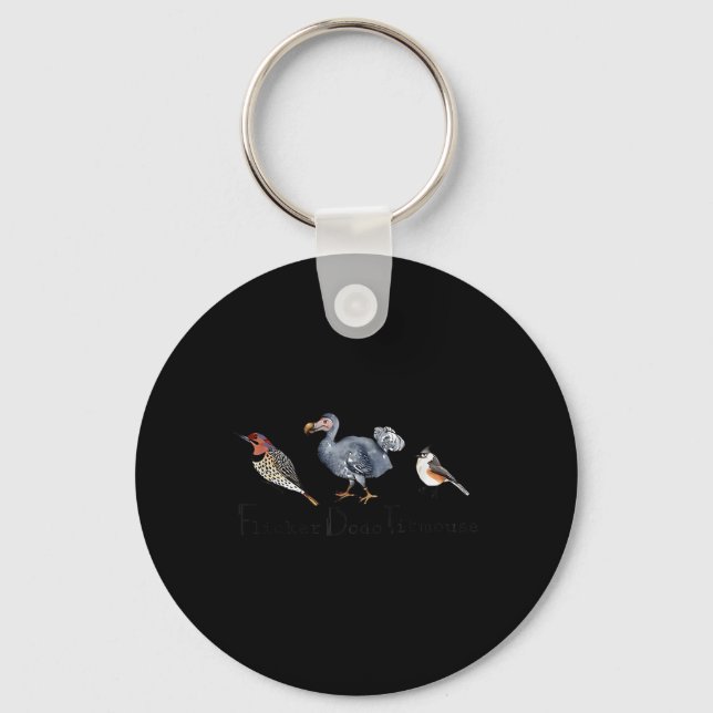 Bird Subtle Flicker Dodo Titmouse  Keychain (Front)