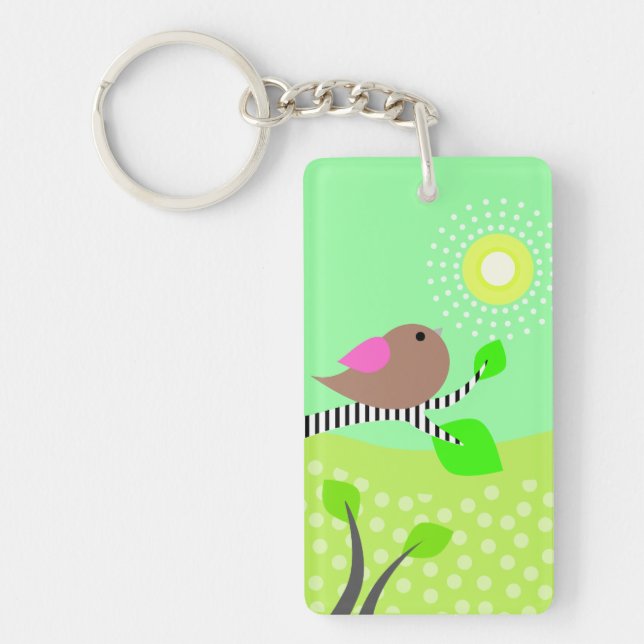 Bird & Sun Day & Night Keychain (Front)