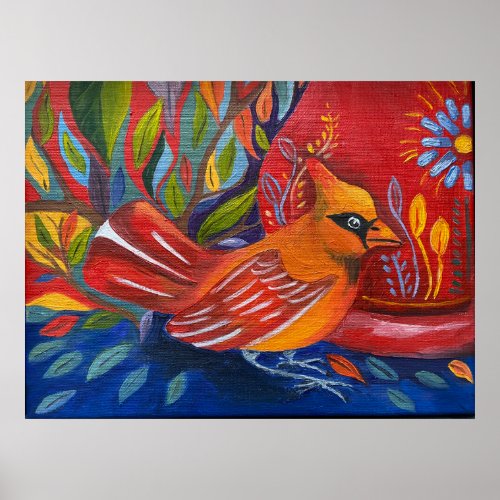 Bird Surrounded by Color Print 