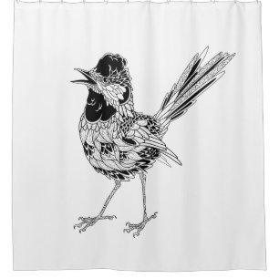 Bird Tattoo Shower Curtain
