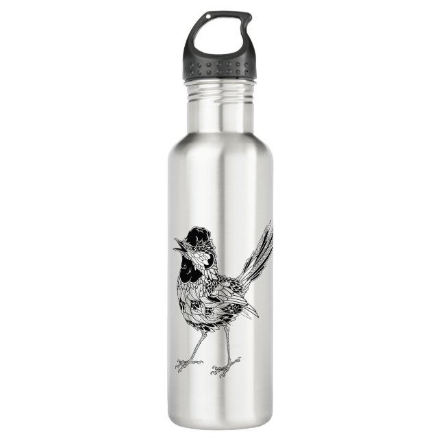 Bird Tattoo Water Bottle (Front)