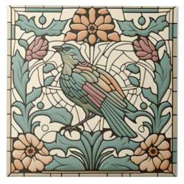 Bird tile Art Nouveau