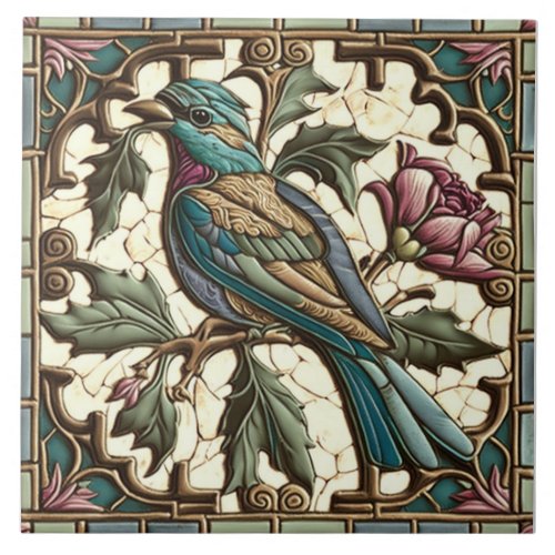 Bird Tiles _ Vintage _ Art Nouveau