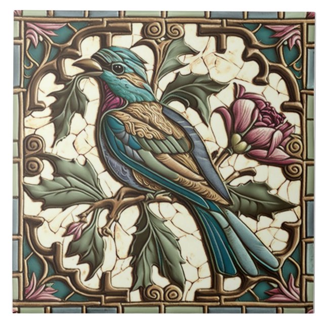 Bird Tiles - Vintage - Art Nouveau (Front)