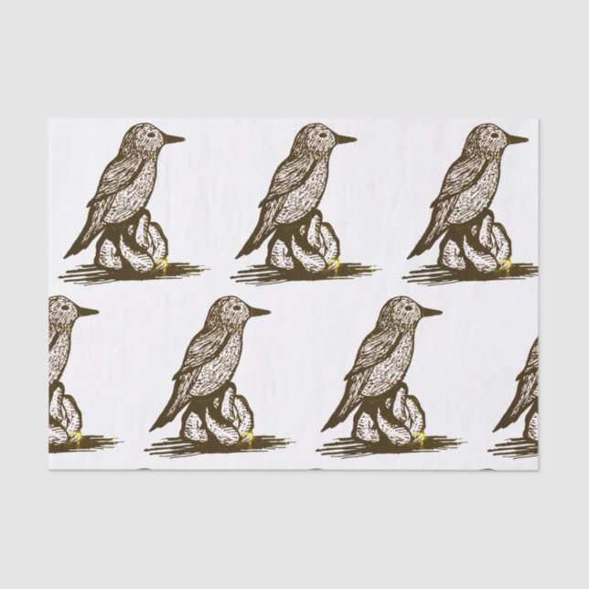 Bird tissue paper for decoupage (Front)