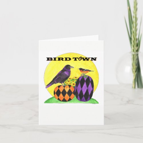 Bird Town Note Card