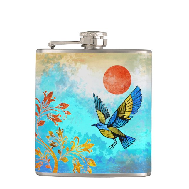 Bird Tree Sun Flask (Front)