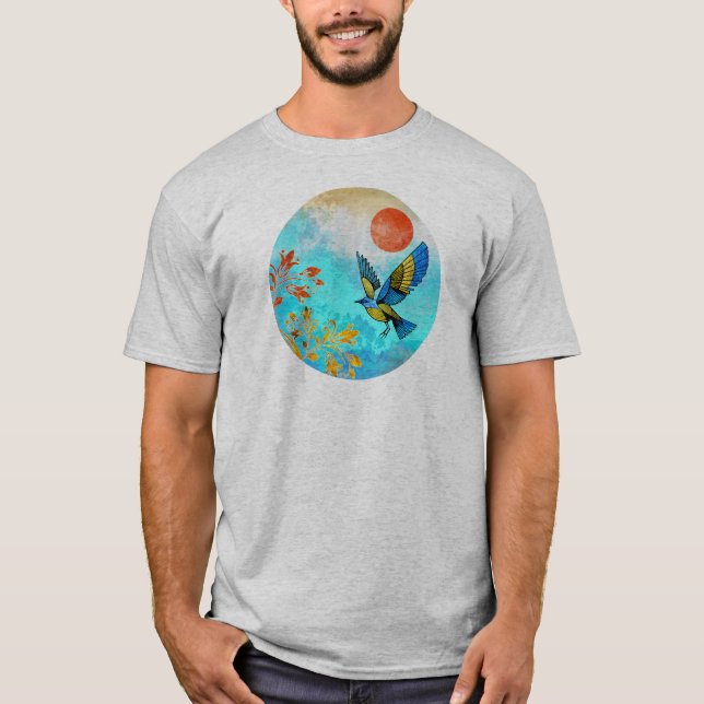 Bird Tree Sun T-Shirt (Front)