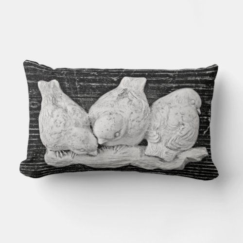 Bird Trio Lumbar Pillow