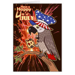 Bird USA Independence day 4th July greeting card