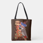 Bird USA Independence day 4th July tote bag