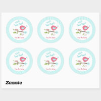 Cute Red Heart Kids Names Valentines Day Classroom Sticker, Zazzle