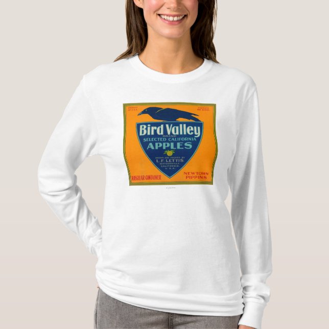 Bird Valley Apple Crate LabelWatsonville, CA T-Shirt (Front)