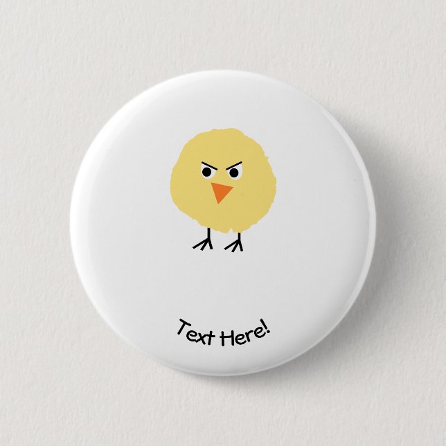 Bird Very Upset Button (Front)
