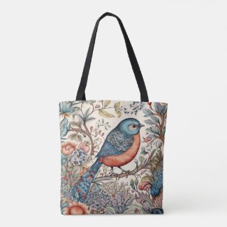 Bird, Vintage Scandinavian fabric design