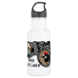 Bird Watcher Design w/Eagle & Woodpecker Stainless Steel Water Bottle